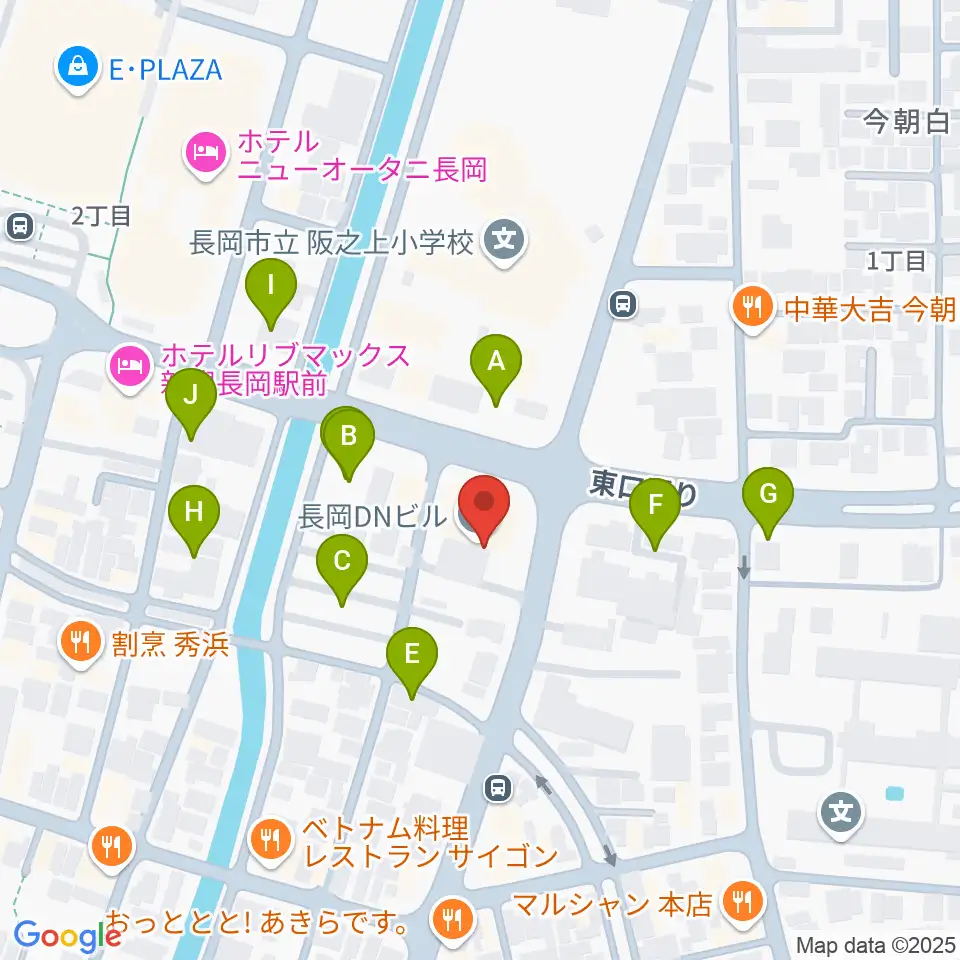 FMながおか周辺の駐車場・コインパーキング一覧地図
