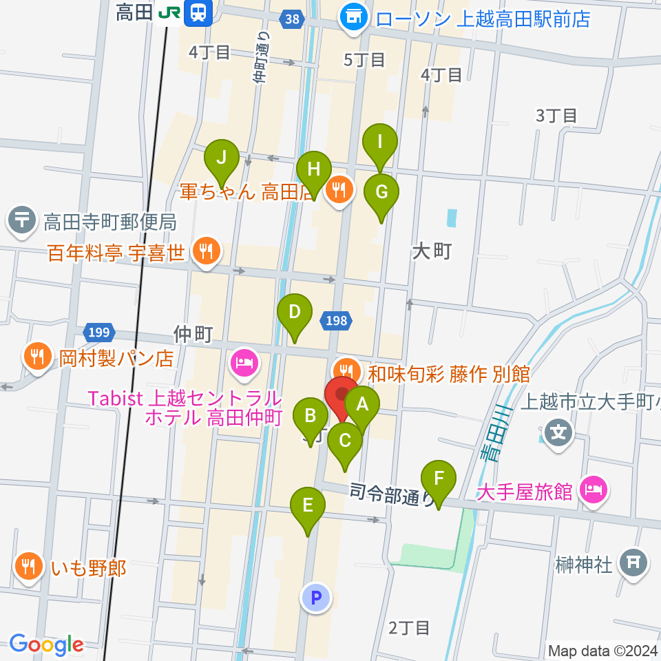 FMじょうえつ FM-J周辺の駐車場・コインパーキング一覧地図