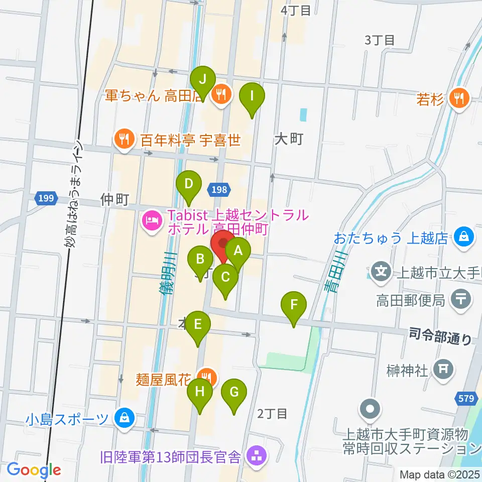 FMじょうえつ FM-J周辺の駐車場・コインパーキング一覧地図