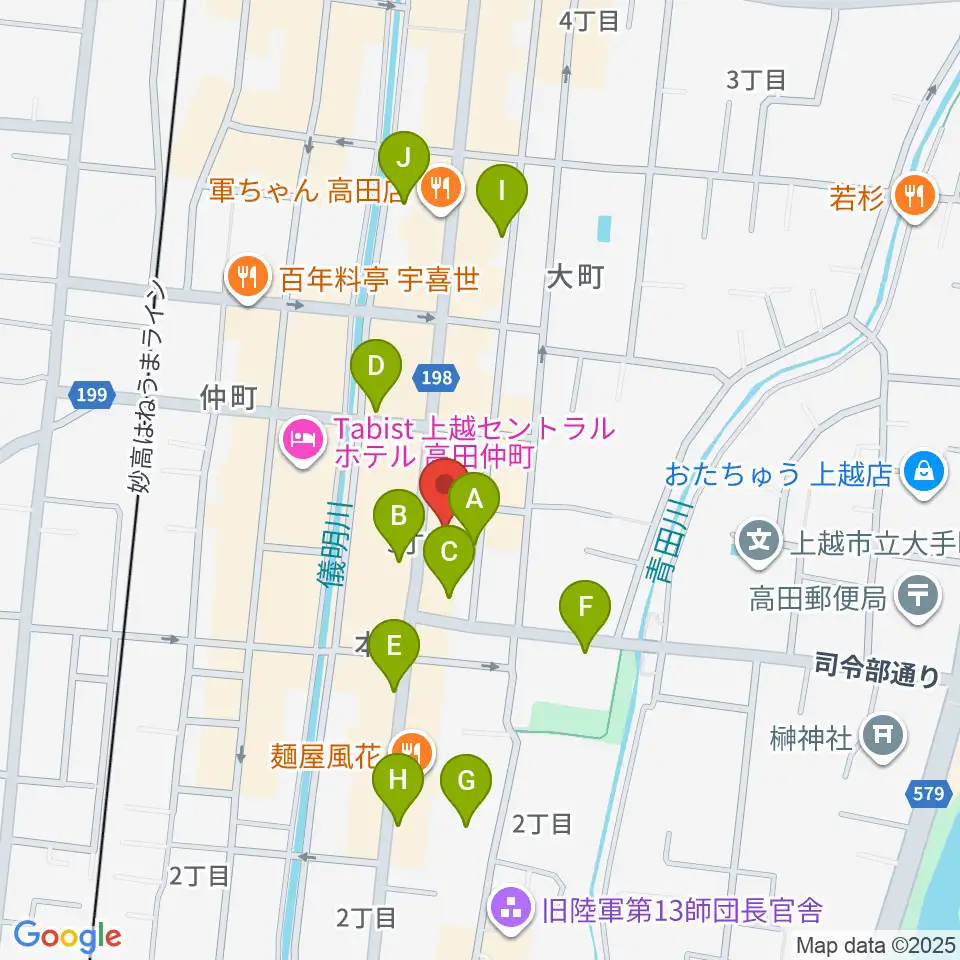 FMじょうえつ FM-J周辺の駐車場・コインパーキング一覧地図