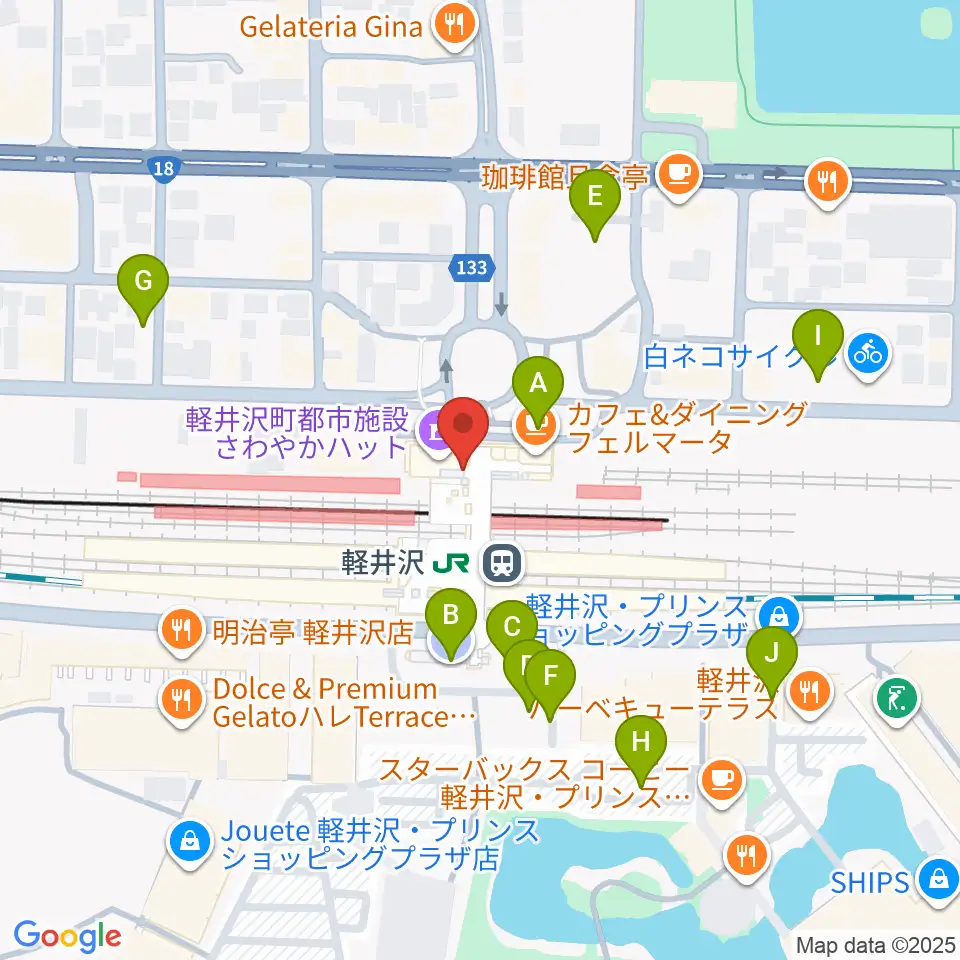 FM軽井沢周辺の駐車場・コインパーキング一覧地図
