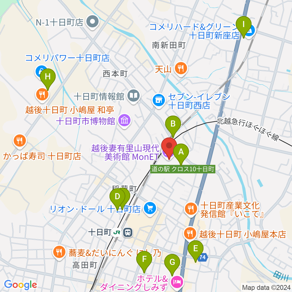 エフエムとおかまち周辺の駐車場・コインパーキング一覧地図