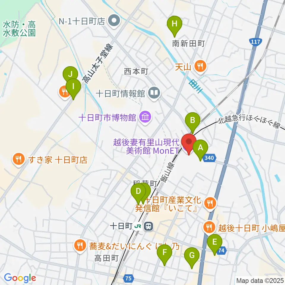 エフエムとおかまち周辺の駐車場・コインパーキング一覧地図