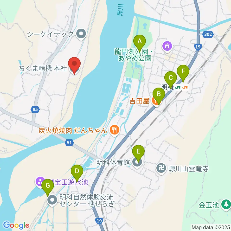 あづみ野エフエム周辺の駐車場・コインパーキング一覧地図
