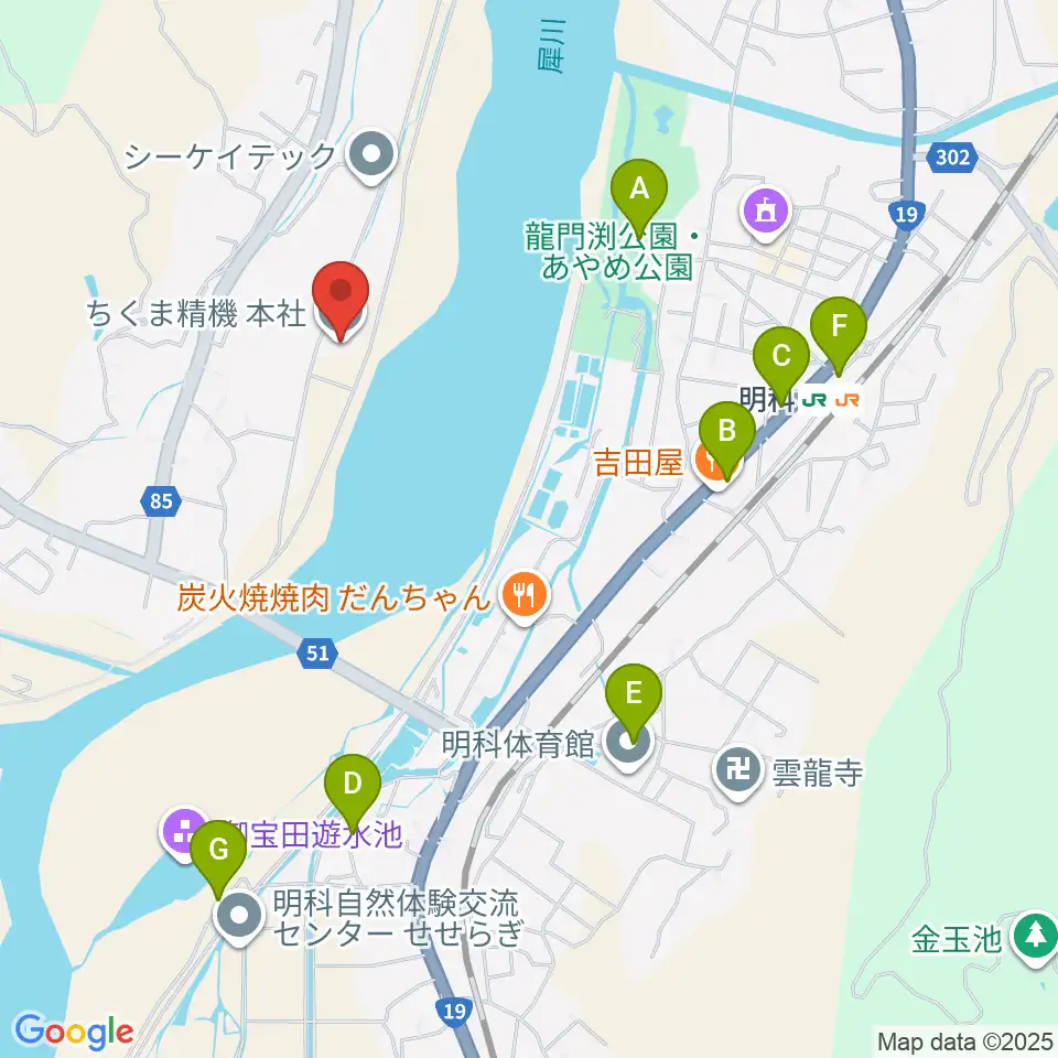 あづみ野エフエム周辺の駐車場・コインパーキング一覧地図