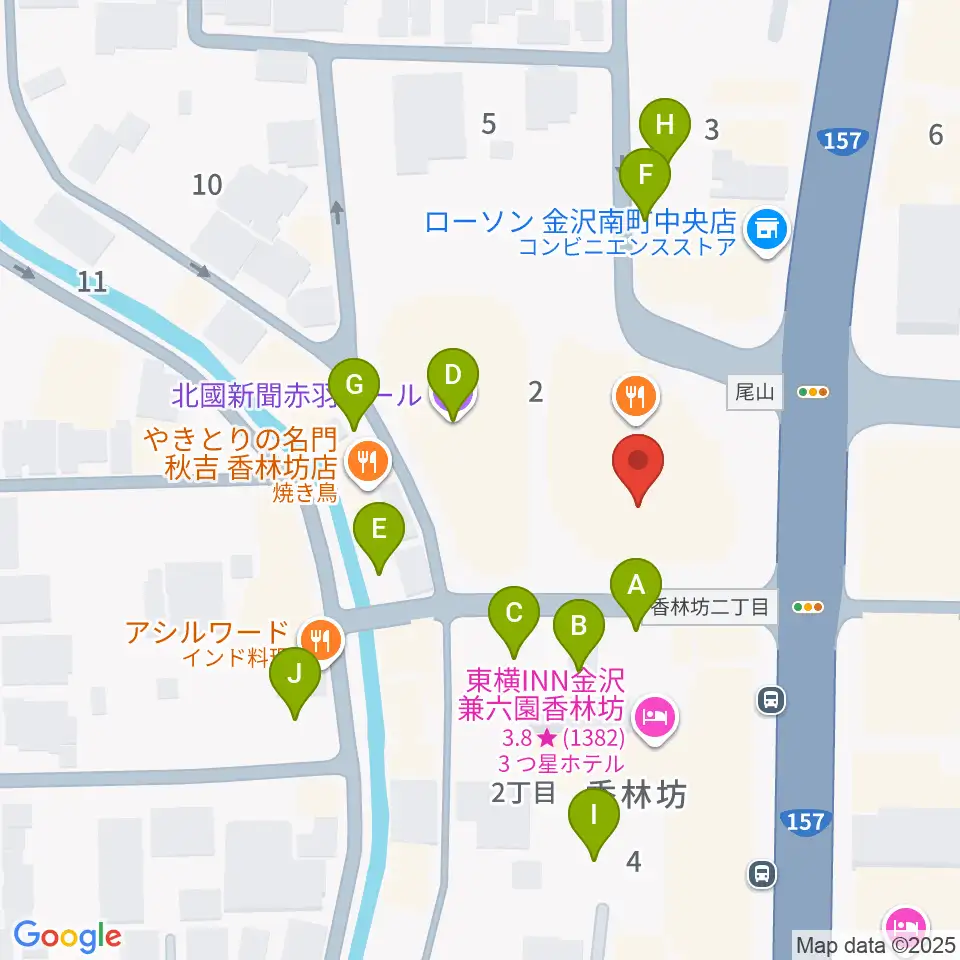 ラジオかなざわ周辺の駐車場・コインパーキング一覧地図