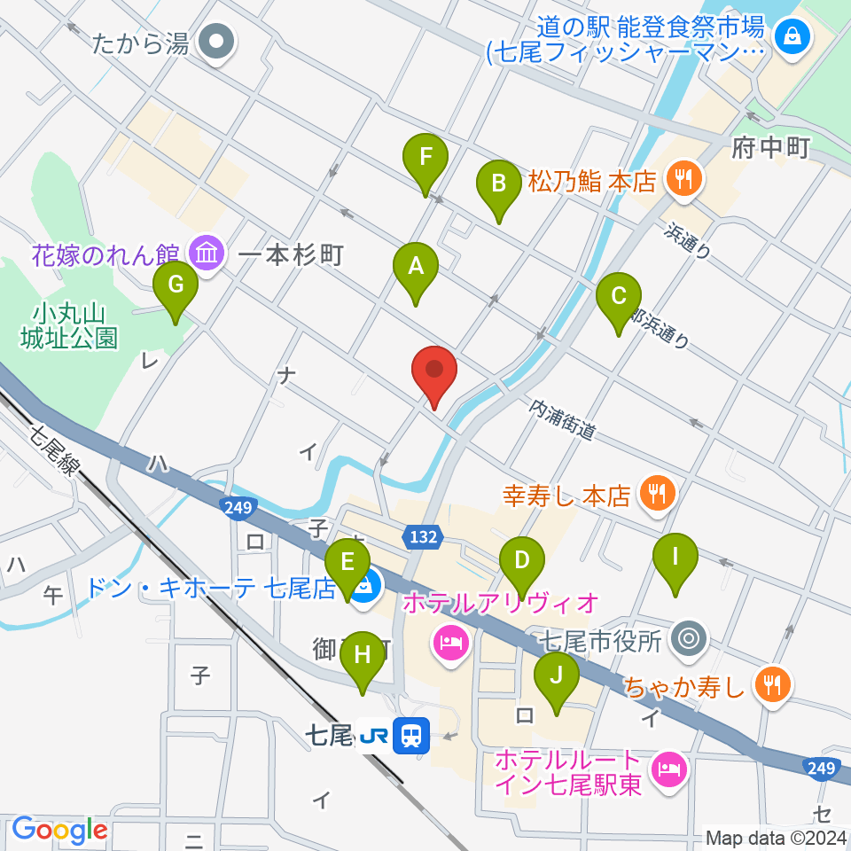 ラジオななお周辺の駐車場・コインパーキング一覧地図