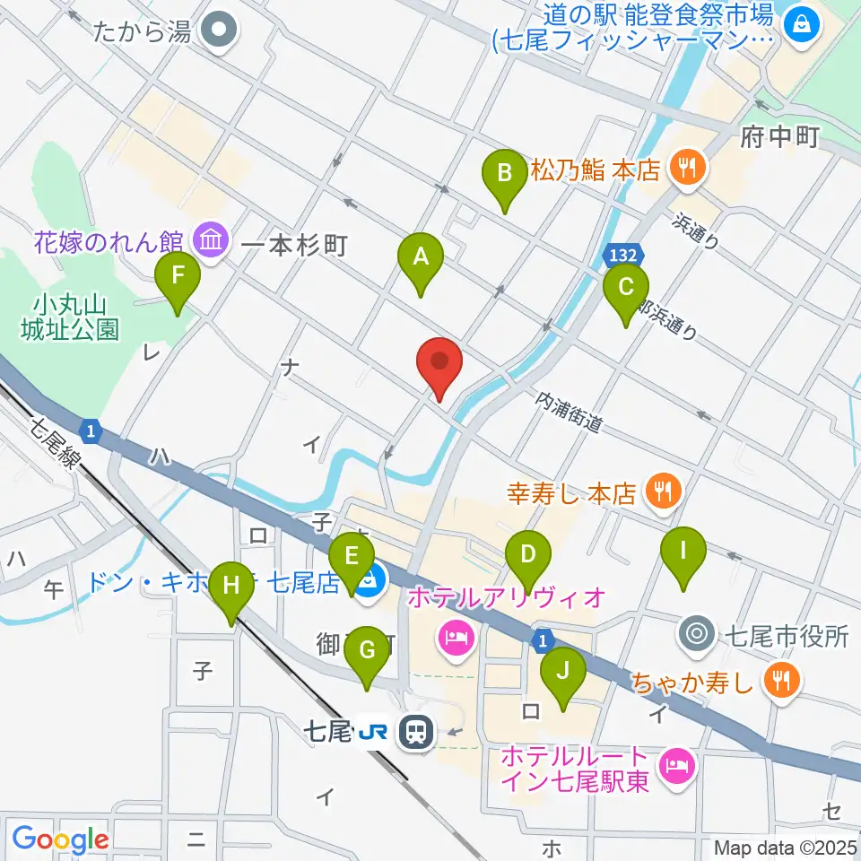 ラジオななお周辺の駐車場・コインパーキング一覧地図