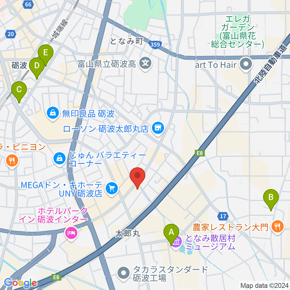 エフエムとなみ周辺の駐車場・コインパーキング一覧地図