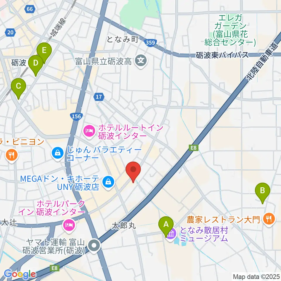 エフエムとなみ周辺の駐車場・コインパーキング一覧地図