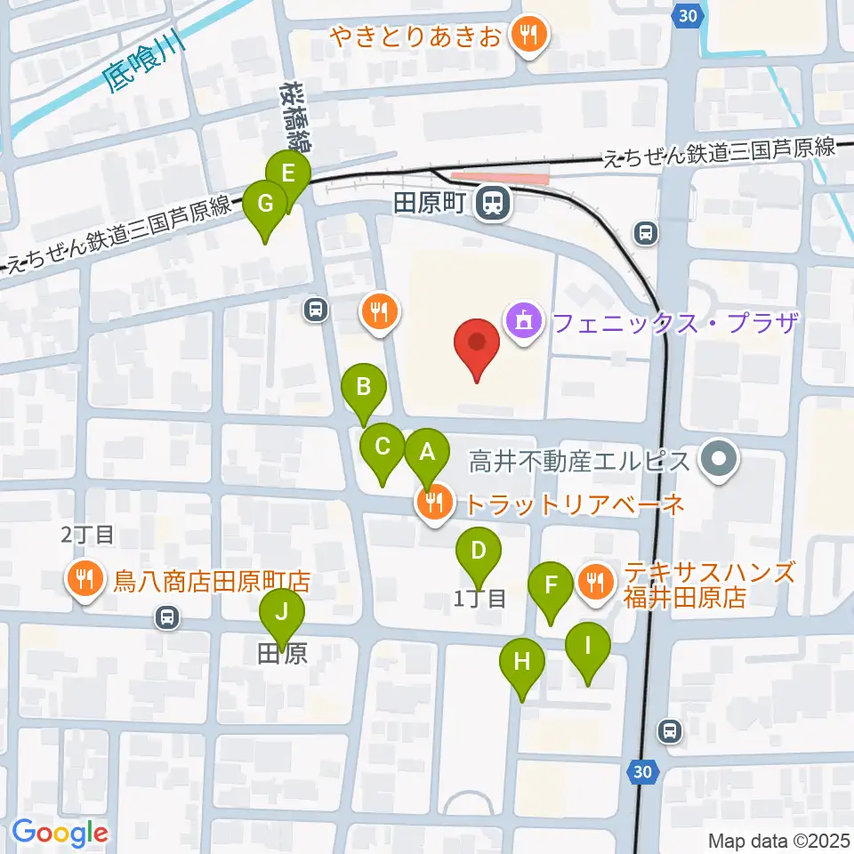 福井街角放送周辺の駐車場・コインパーキング一覧地図