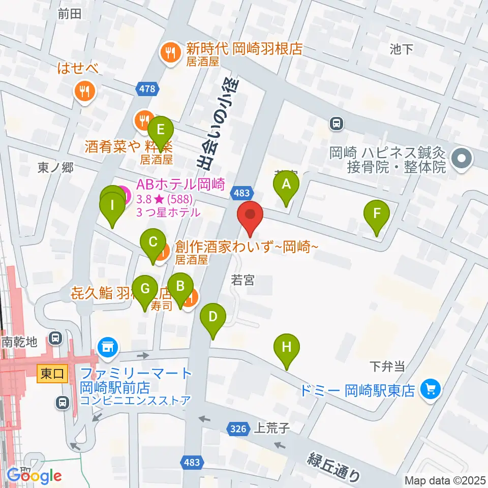 エフエムEGAO周辺の駐車場・コインパーキング一覧地図