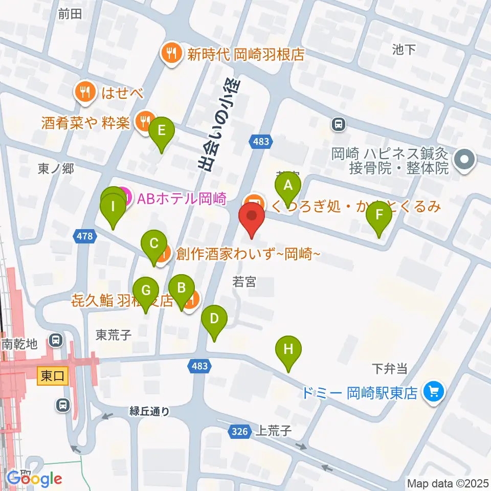 エフエムEGAO周辺の駐車場・コインパーキング一覧地図