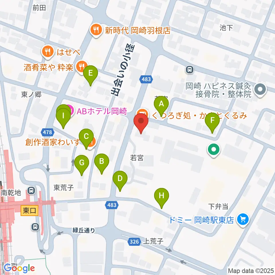 エフエムEGAO周辺の駐車場・コインパーキング一覧地図