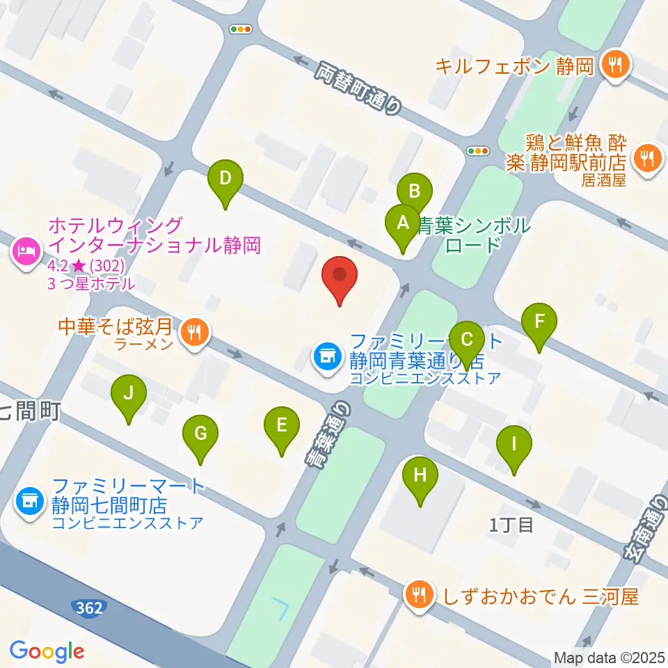 シティエフエム静岡 FM-Hi周辺の駐車場・コインパーキング一覧地図