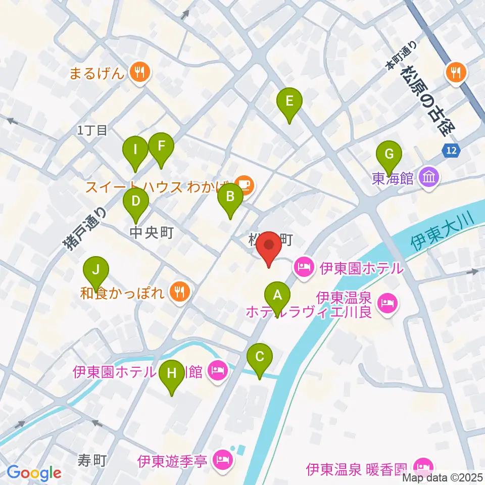 エフエム伊東なぎさステーション周辺の駐車場・コインパーキング一覧地図