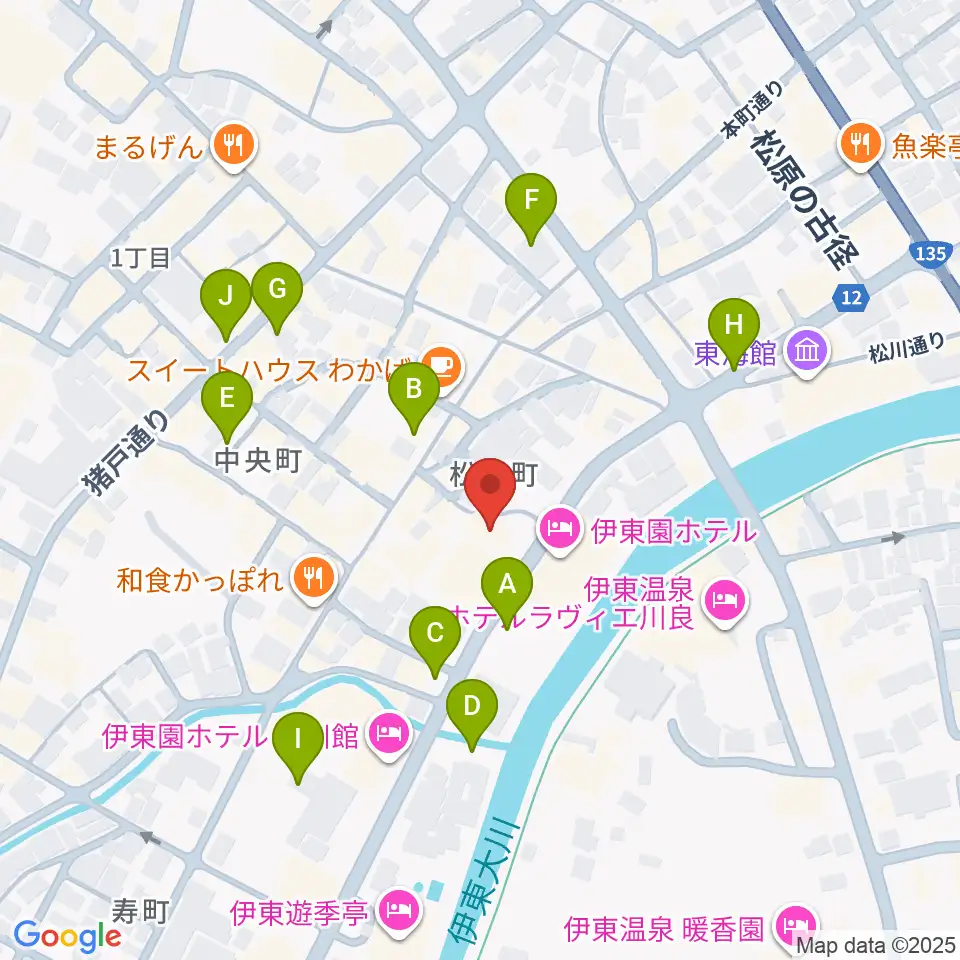 エフエム伊東なぎさステーション周辺の駐車場・コインパーキング一覧地図