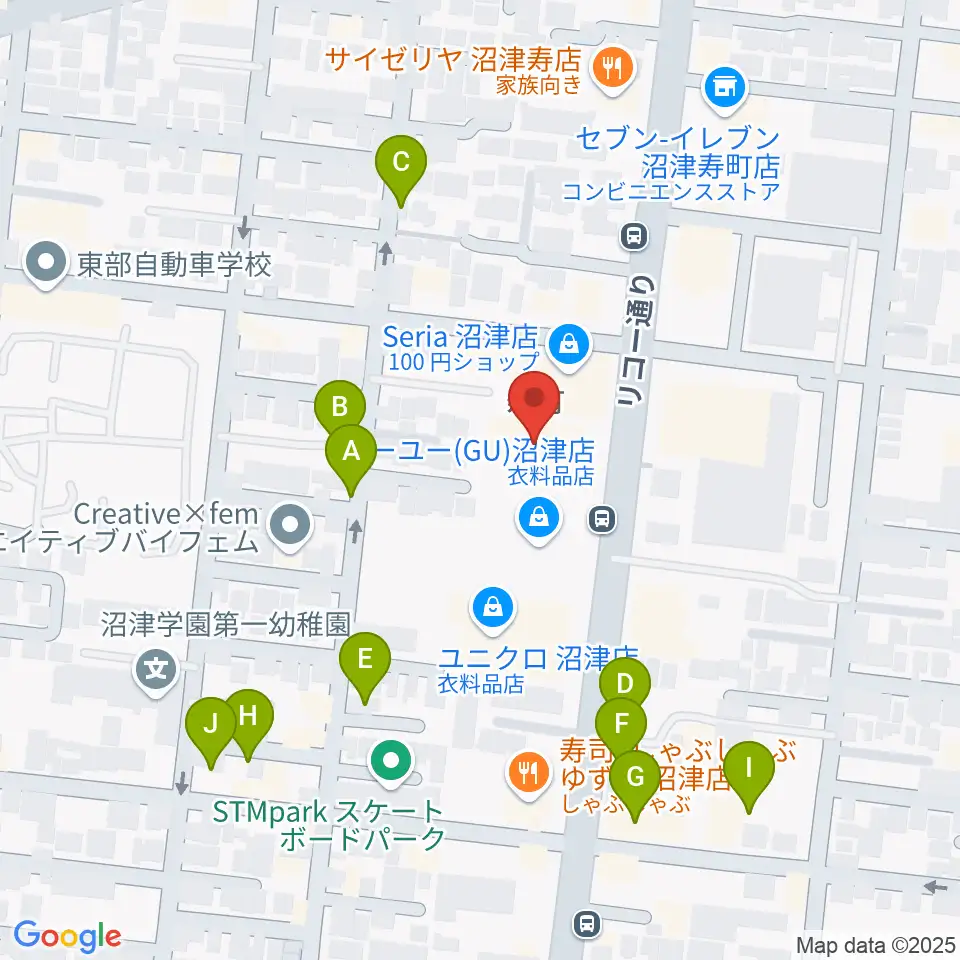 沼津コーストエフエム周辺の駐車場・コインパーキング一覧地図