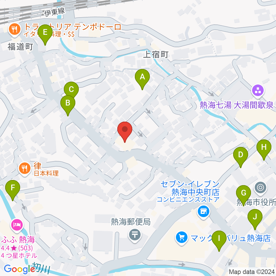 エフエム熱海湯河原 Ciao!周辺の駐車場・コインパーキング一覧地図