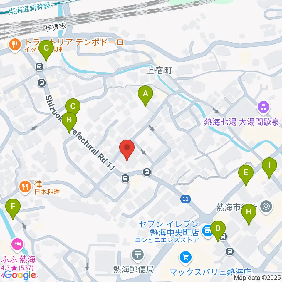 エフエム熱海湯河原 Ciao!周辺の駐車場・コインパーキング一覧地図
