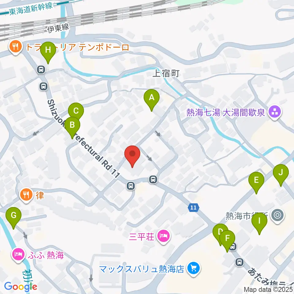 エフエム熱海湯河原 Ciao!周辺の駐車場・コインパーキング一覧地図