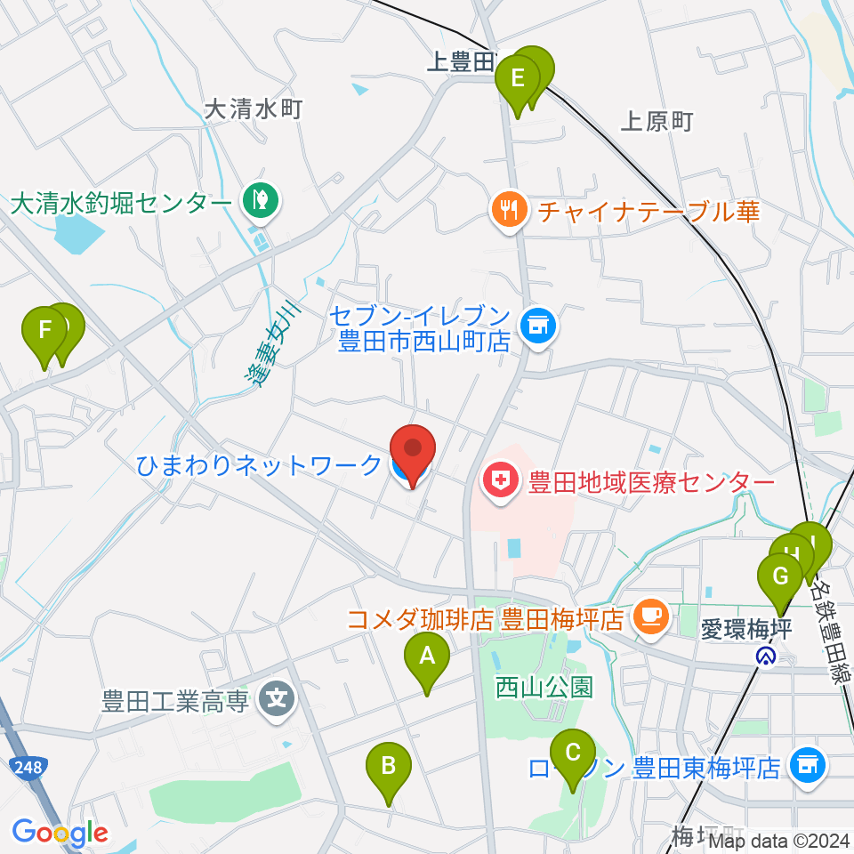 エフエムとよた（ラジオラブィート）周辺の駐車場・コインパーキング一覧地図