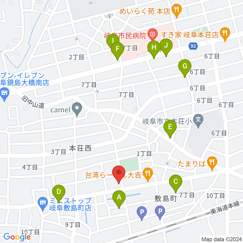 FMわっち周辺の駐車場・コインパーキング一覧地図