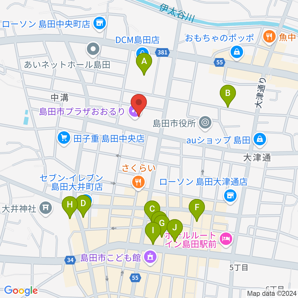 FM島田周辺の駐車場・コインパーキング一覧地図