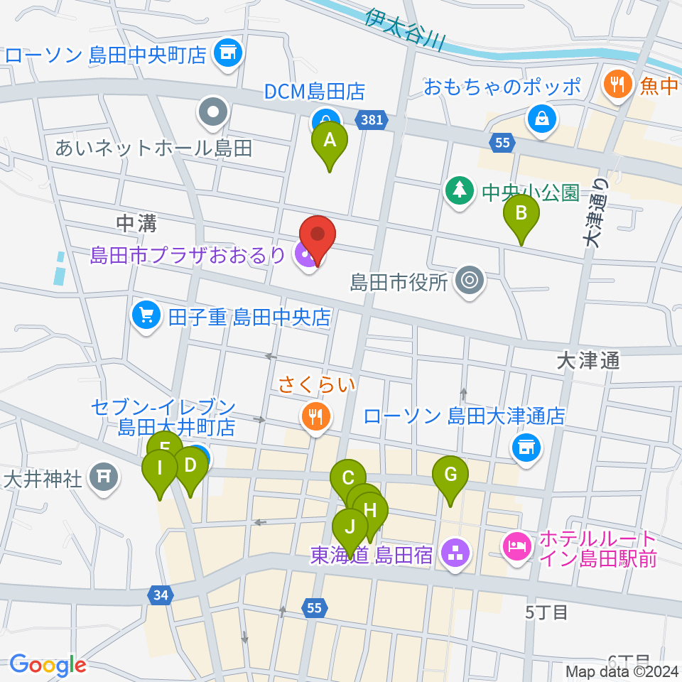 FM島田周辺の駐車場・コインパーキング一覧地図