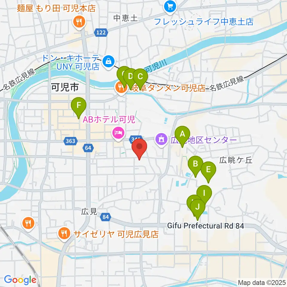 FMらら周辺の駐車場・コインパーキング一覧地図