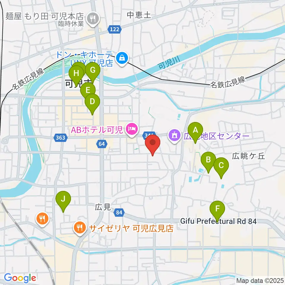FMらら周辺の駐車場・コインパーキング一覧地図