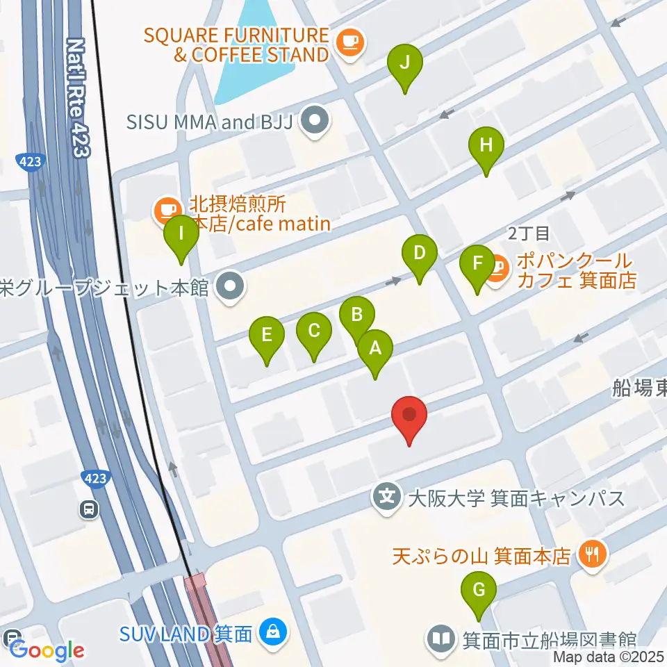 タッキー816 みのおエフエム周辺の駐車場・コインパーキング一覧地図