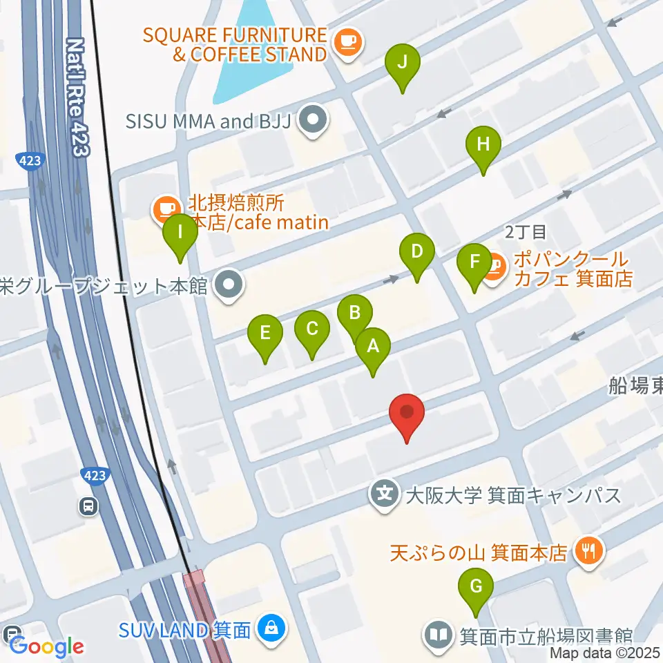 タッキー816 みのおエフエム周辺の駐車場・コインパーキング一覧地図