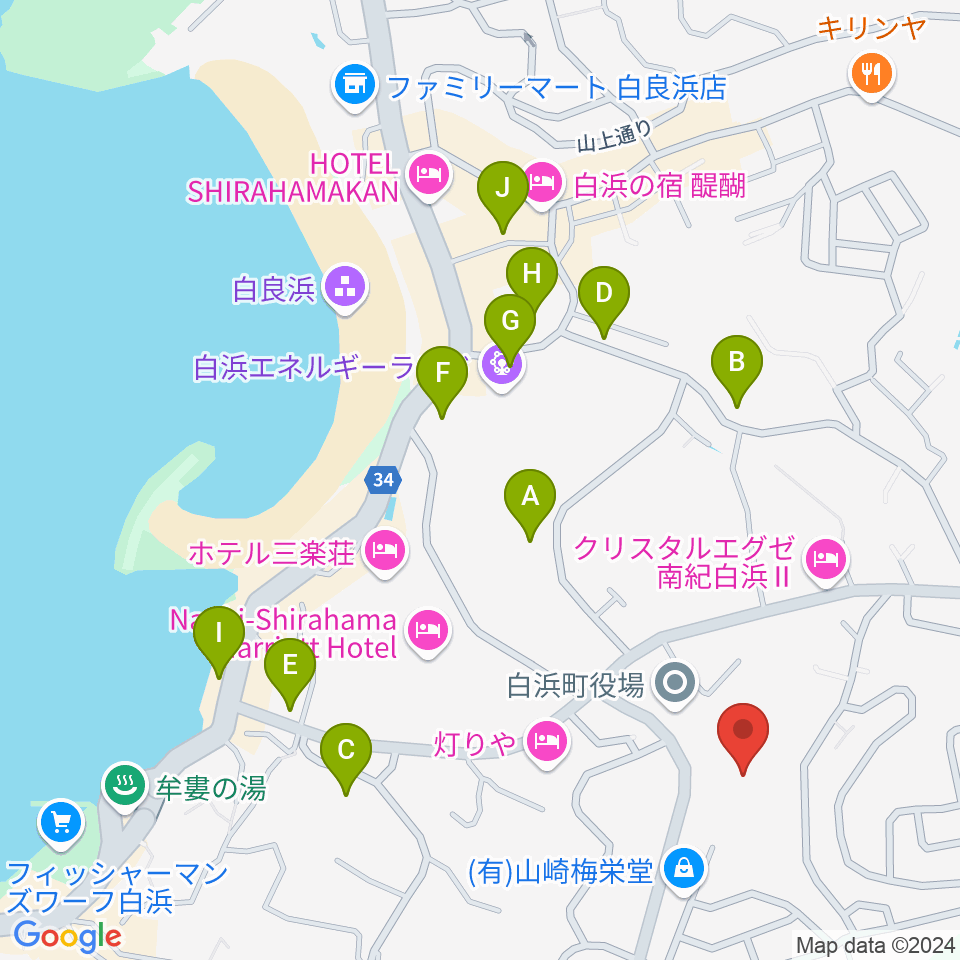 南紀白浜FMビーチステーション周辺の駐車場・コインパーキング一覧地図