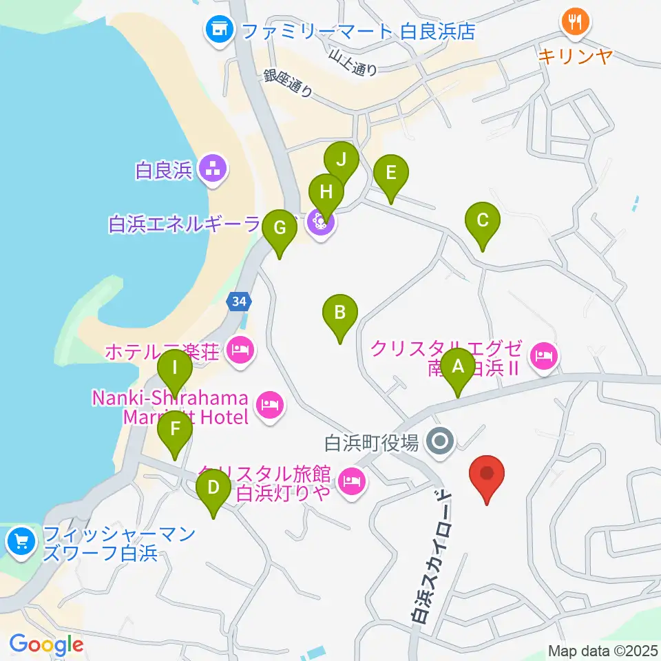 南紀白浜FMビーチステーション周辺の駐車場・コインパーキング一覧地図