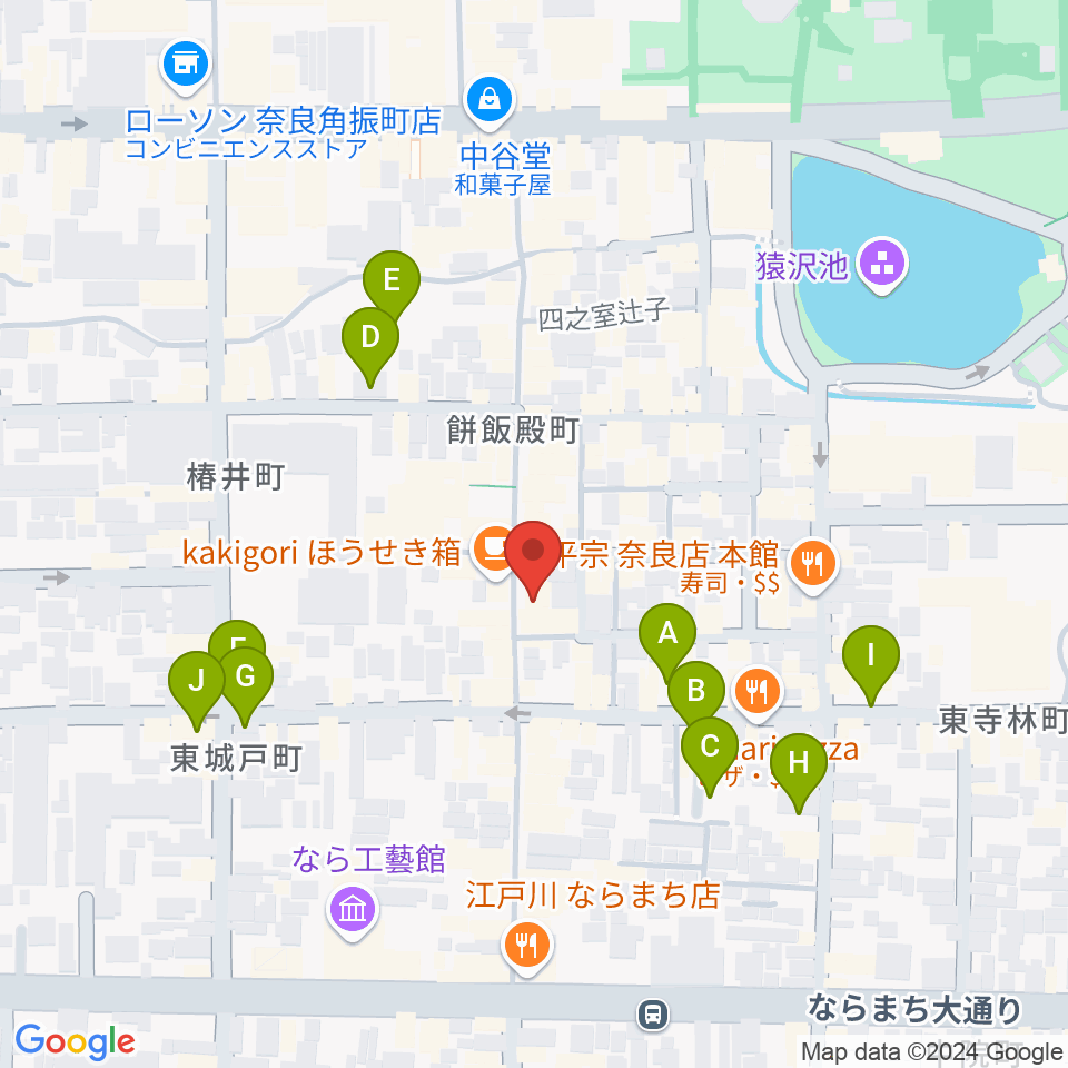 ならどっとFM周辺の駐車場・コインパーキング一覧地図