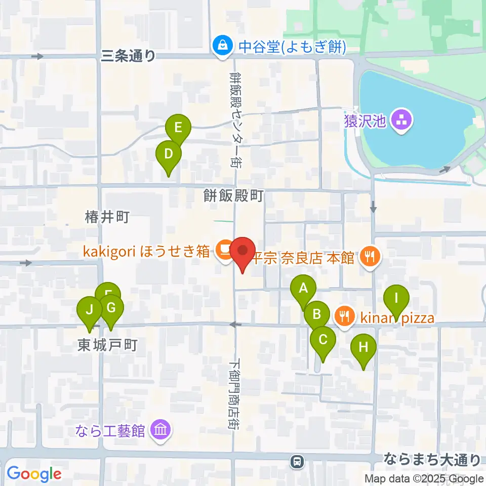 ならどっとFM周辺の駐車場・コインパーキング一覧地図