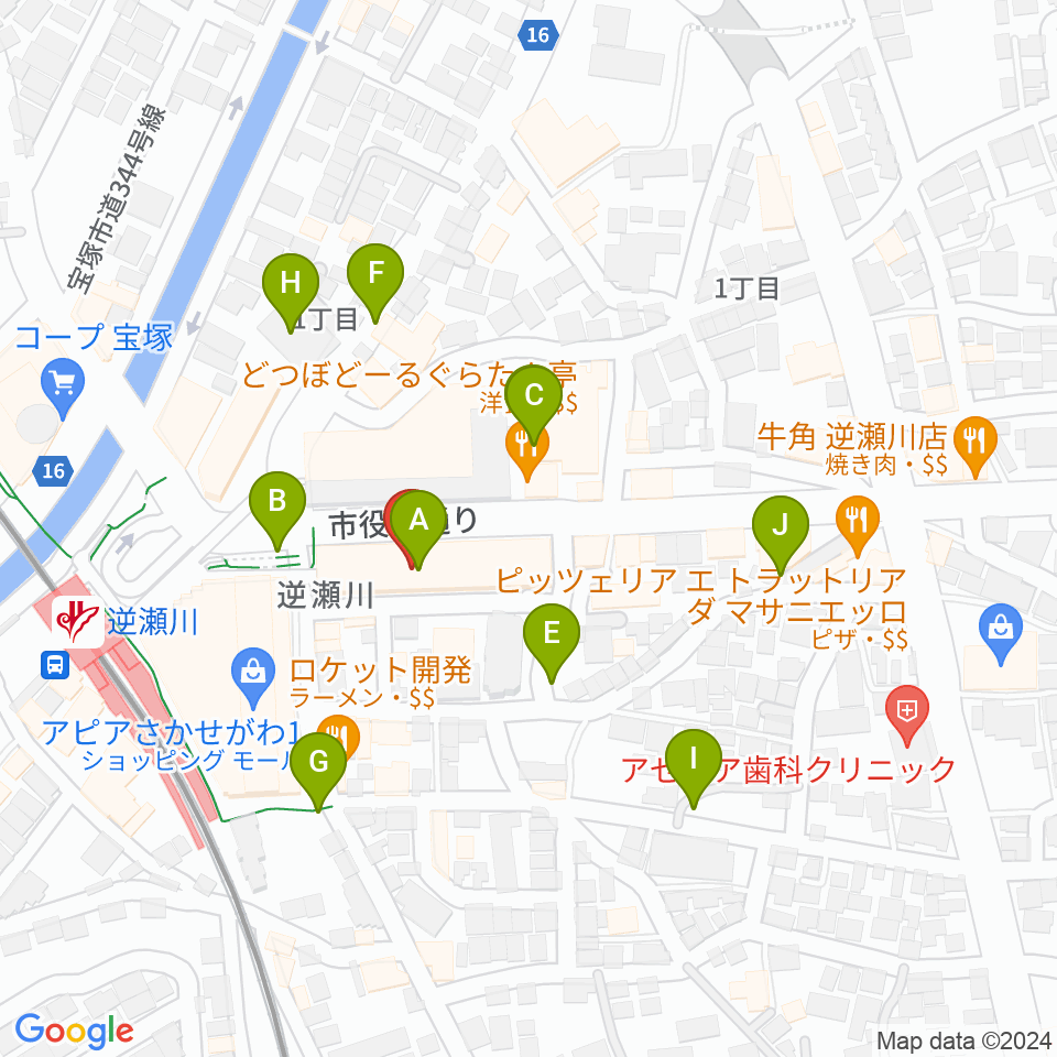 ハミングFM宝塚周辺の駐車場・コインパーキング一覧地図