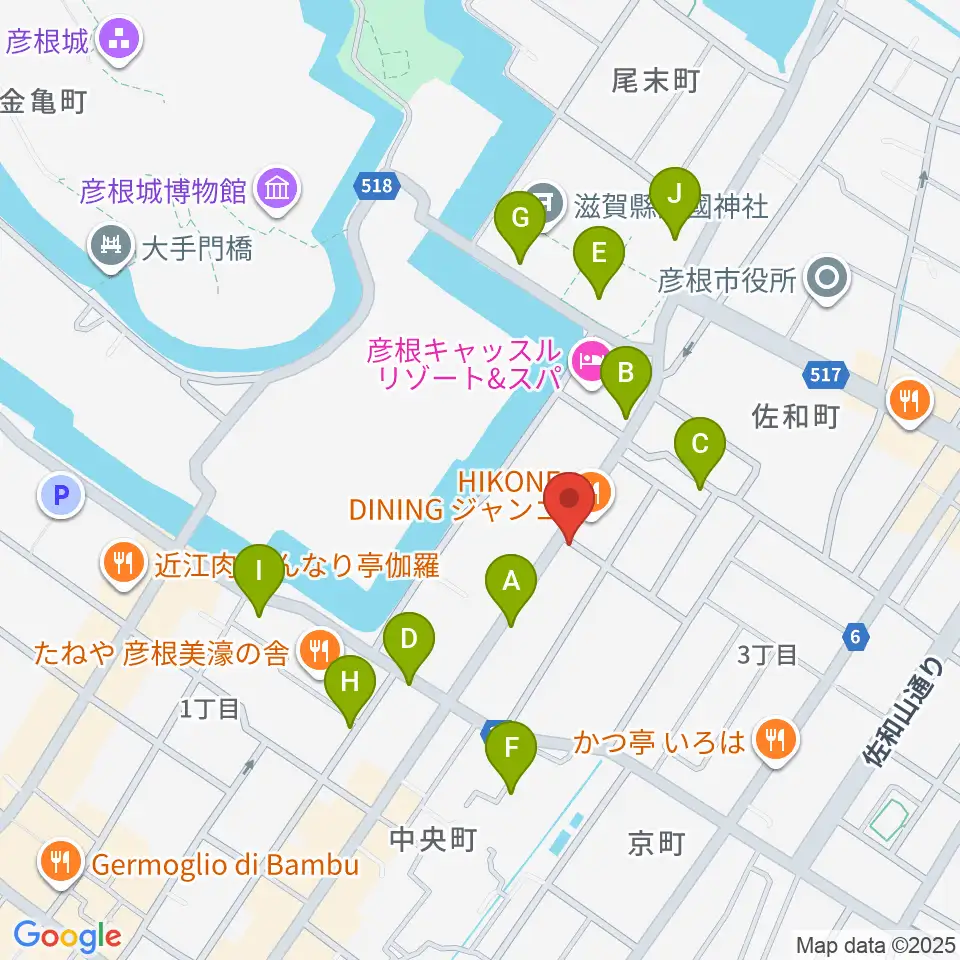 エフエムひこね周辺の駐車場・コインパーキング一覧地図