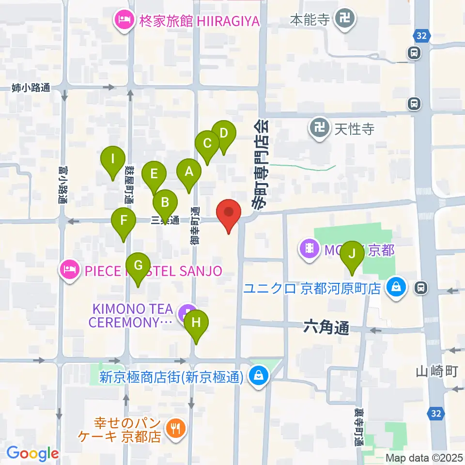 京都三条ラジオカフェ周辺の駐車場・コインパーキング一覧地図