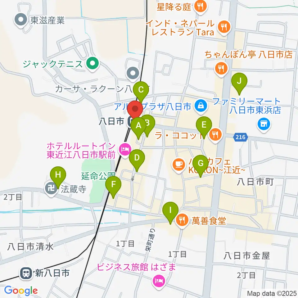 FMひがしおうみ ラジオスイート周辺の駐車場・コインパーキング一覧地図