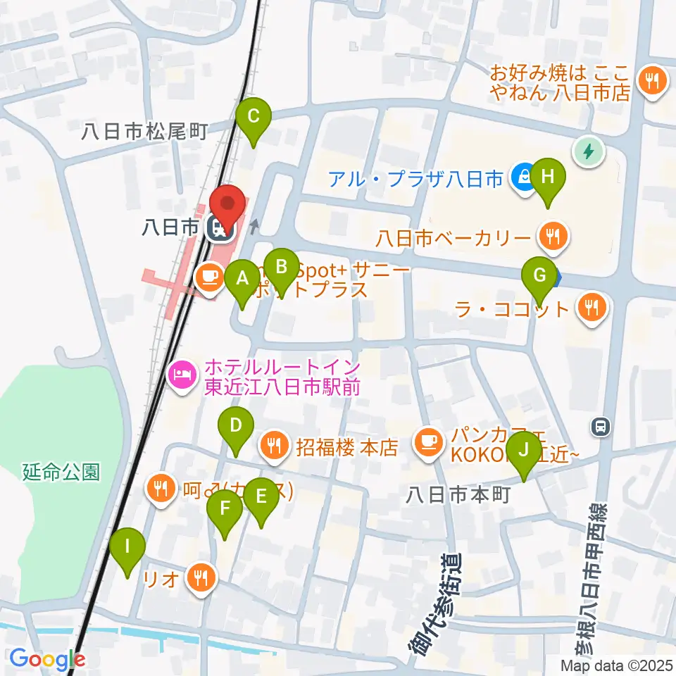 FMひがしおうみ ラジオスイート周辺の駐車場・コインパーキング一覧地図