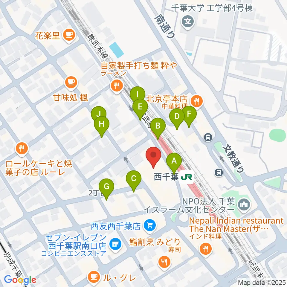 ZX WEST CHIBA周辺の駐車場・コインパーキング一覧地図