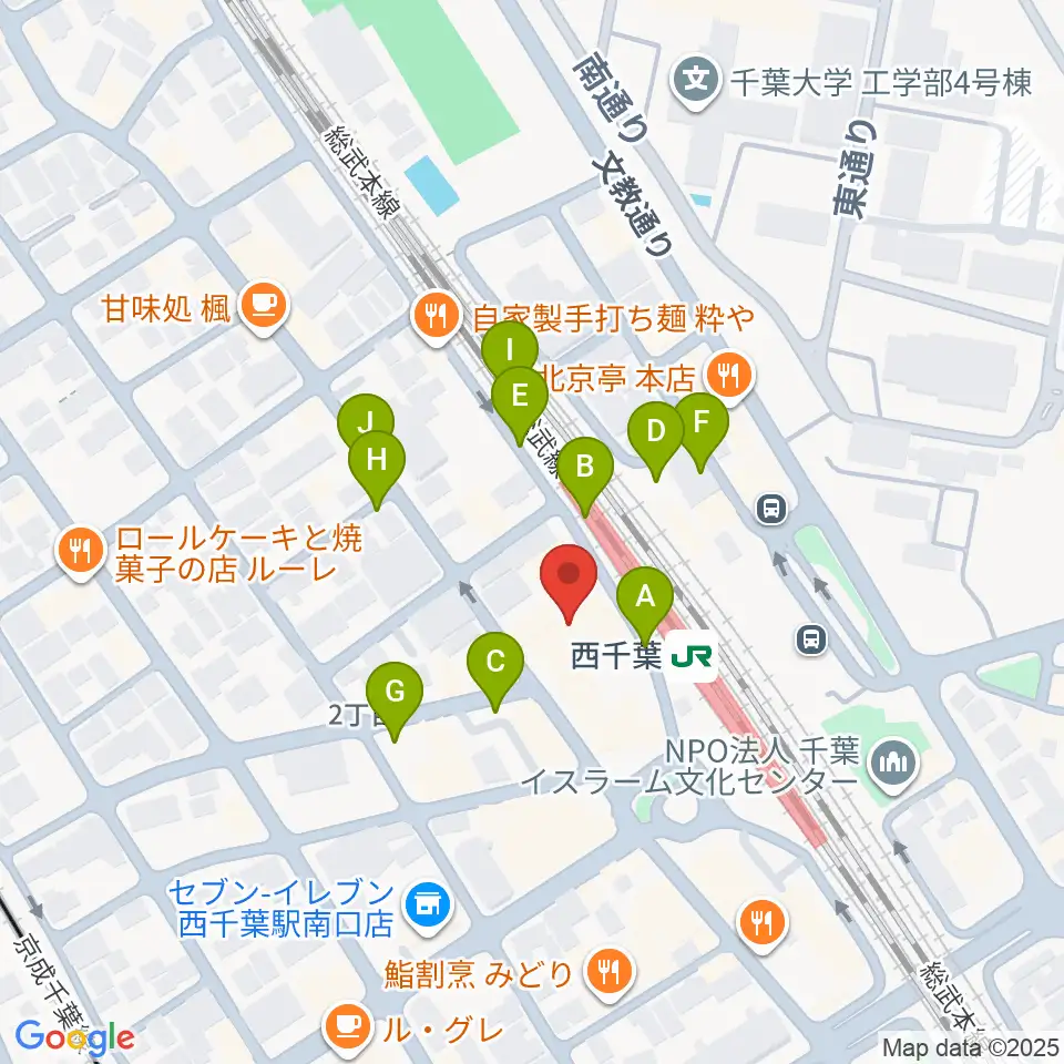 ZX WEST CHIBA周辺の駐車場・コインパーキング一覧地図