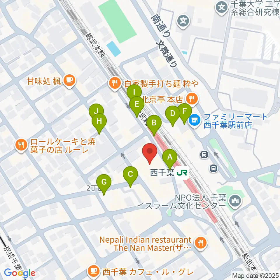 ZX WEST CHIBA周辺の駐車場・コインパーキング一覧地図