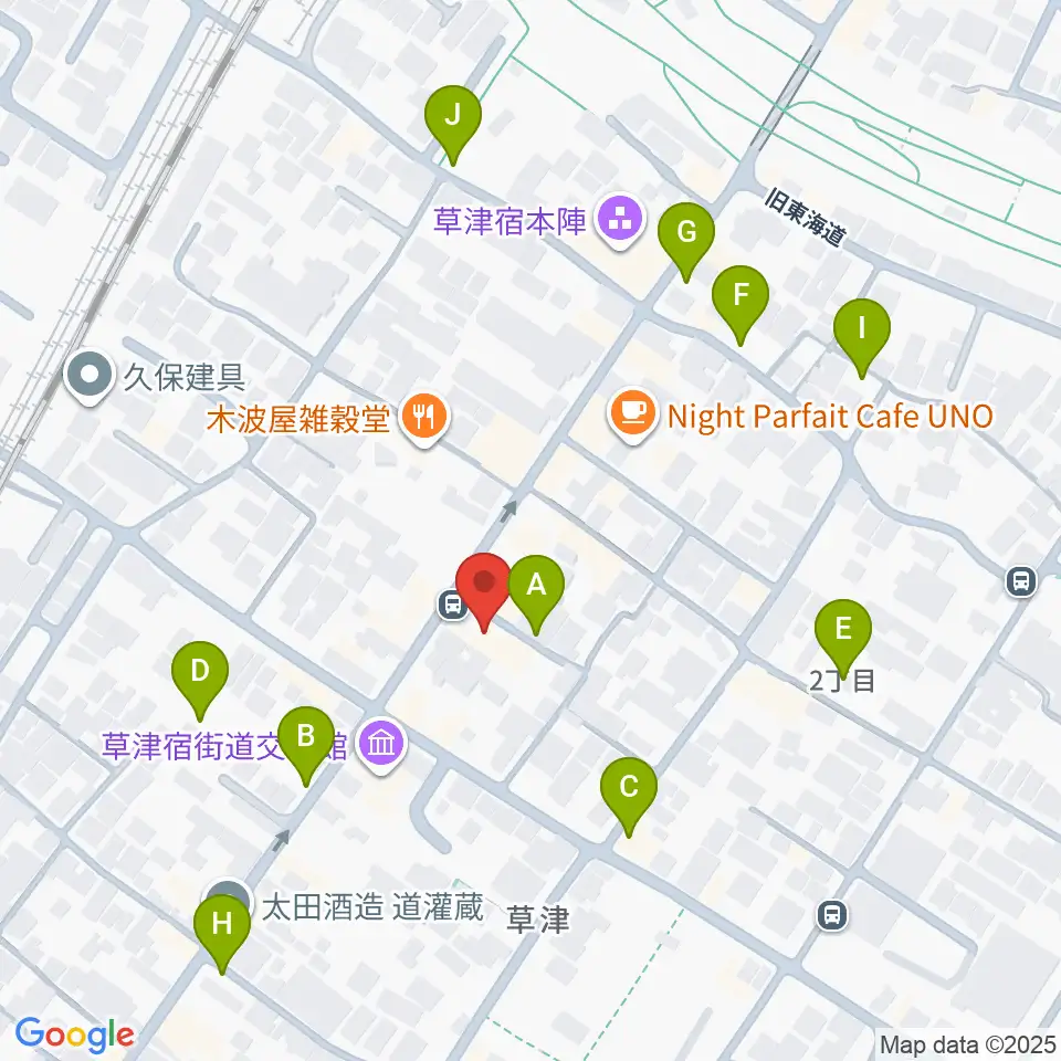 えふえむ草津周辺の駐車場・コインパーキング一覧地図