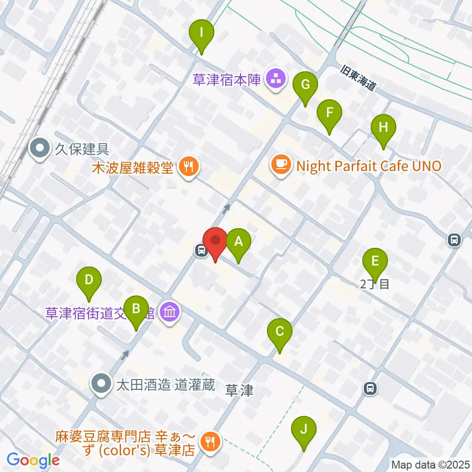 えふえむ草津周辺の駐車場・コインパーキング一覧地図