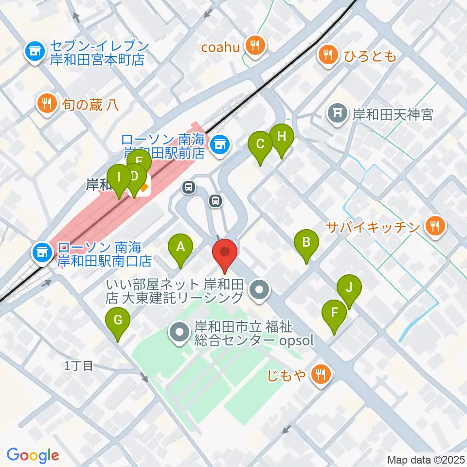 ラヂオきしわだ周辺の駐車場・コインパーキング一覧地図