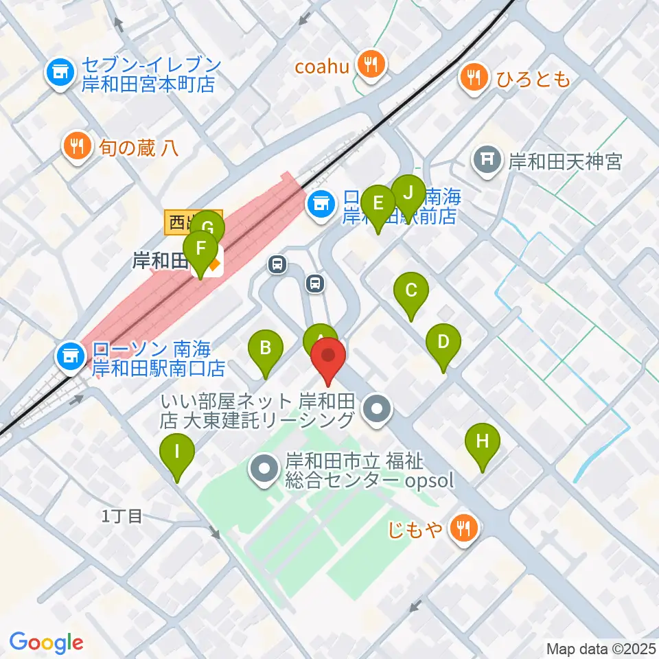 ラヂオきしわだ周辺の駐車場・コインパーキング一覧地図
