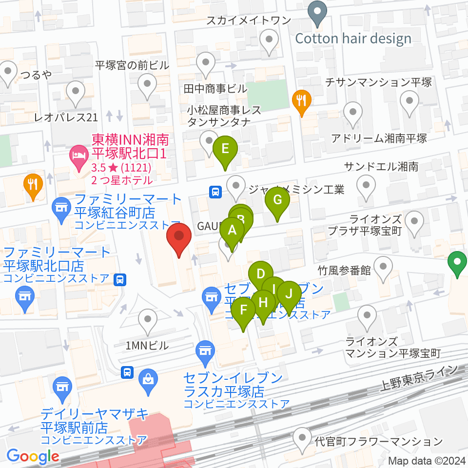 FM湘南ナパサ周辺の駐車場・コインパーキング一覧地図